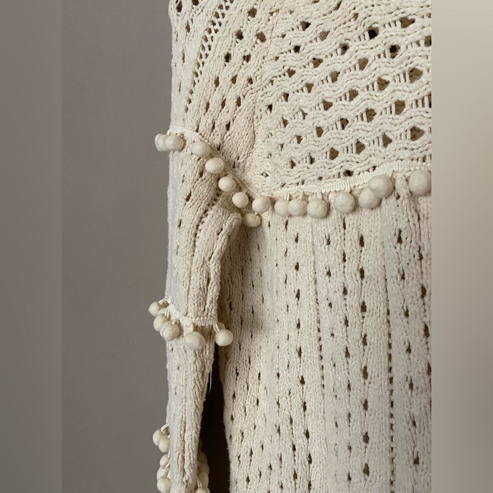 WILLOW & CLAY open-knit Crochet 
 sweater cottage chic soft delicate sz S EUC - Picture 3 of 15